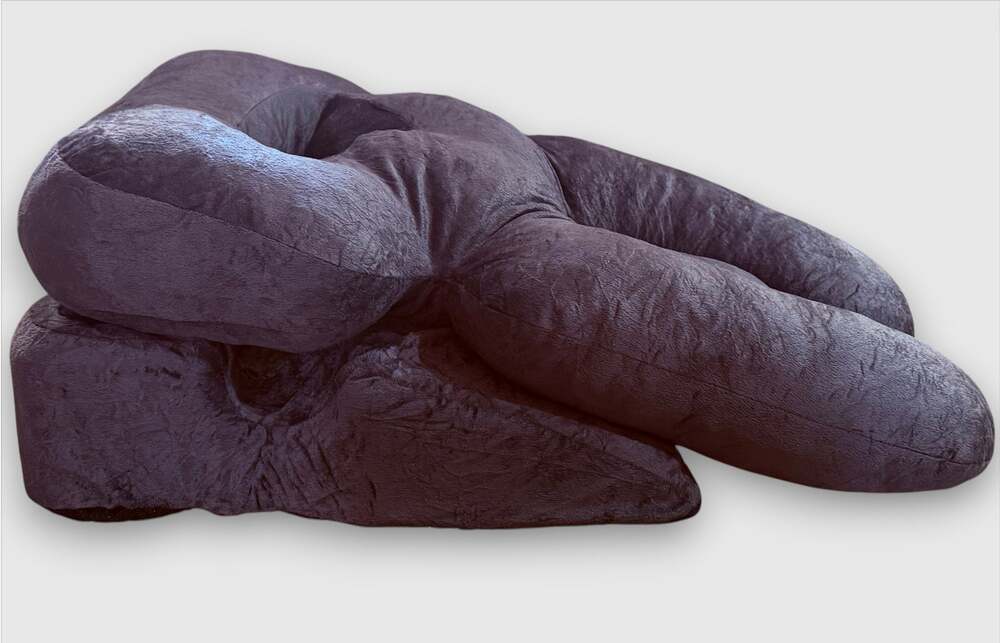 Zomaple Face Down Prone Recovery Pillow Gray